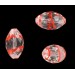 Faceted olive bead crystal orange 22x15 mm