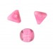 Cut marbled bead, 3 facets, rose 13 mm