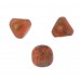 Cut marbled bead, 3 facets, "brick" color 13 mm