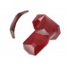 Curved faceted stone garnet 40x25 mm