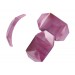 Curved faceted stone moonshine purple 40x25 mm
