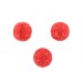 Round bead with embossed arabesque pattern, red 14 mm