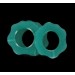 Ring pendant matt embossed pattern, chryso 37 mm