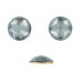 Round Swarovski cabochon with cut facets, indian sapphire 18 mm