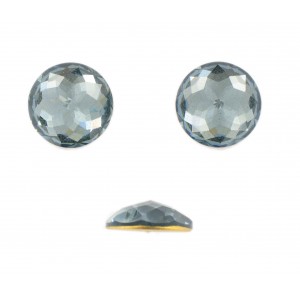 Cabochon rond Swarovski à facettes taillées, indian saphir 18 mm
