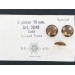Round Swarovski cabochon with cut facets, smoked topaz 18 mm