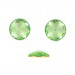 Round Swarovski cabochon with cut facets, peridot 18 mm