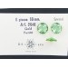 Round Swarovski cabochon with cut facets, peridot 18 mm