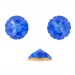 Round Swarovski cabochon with cut facets, sapphire 20 mm
