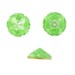 Round Swarovski cabochon with cut facets, peridot 20 mm