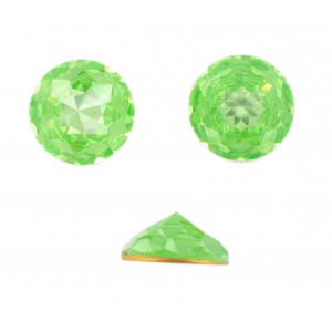 Cabochon rond Swarovski à facettes taillées, péridot 20 mm