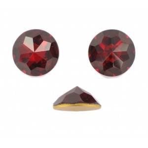 Cabochon rond Swarovski à facettes taillées, siam 20 mm