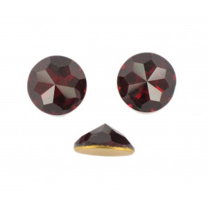 Cabochon rond Swarovski à facettes taillées, siam 18 mm
