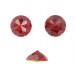 Round Swarovski cabochon with cut facets, light siam 18 mm