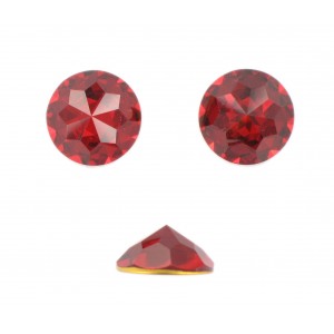 Cabochon rond Swarovski à facettes taillées, light siam 18 mm