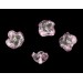 Two tone flower bead, crystal amethyst 15 mm