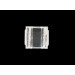 Two holes stone with embossed striations pattern, crystal 21x24 mm