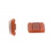 Two holes stone with embossed striations pattern, cornelian 21x24 mm