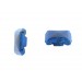 Two holes stone with embossed striations pattern, lapis speckled 21x24 mm