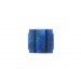 Two holes stone with embossed striations pattern, lapis speckled 21x24 mm