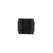 Two holes stone with embossed striations pattern, black 21x24 mm