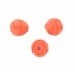 Rosebud cut bead, coral red 10 mm