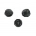 Rosebud cut bead, black 10 mm