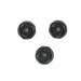 Rosebud cut bead, black 10 mm