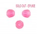 Rosebud cut bead, rose 10 mm