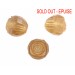 Rosebud cut bead, light topaz 16 mm