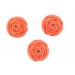 Rosebud cut bead, coral red 16 mm