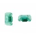 Two holes stone with embossed striations pattern, zircon 21x24 mm