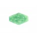 Cabochon hexagonal motifs arabesques en relief, jade 30x19 mm