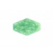 Hexagon cabochon with arabesque embossed pattern, jade 30x19 mm