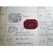 Octogone avec oiseau en relief, cornaline 32x14 mm
