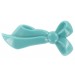 Bow shaped cabochon with its raw setting, turquoise 70x35 mm