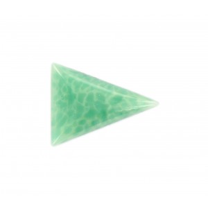 Cabochon triangle bombé, jade 24x18 mm