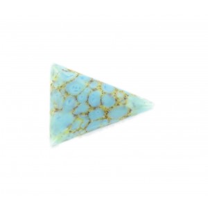 Cabochon triangle bombé, turquoise matrix 24x18 mm