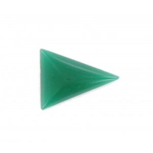 Triangle cabochon, chrysolite 24x18 mm