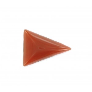 Cabochon triangle bombé, cornaline 24x18 mm