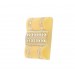 Rectangular cabochon with metallized decoration, beige opal 24x26 mm