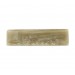 Cabochon rectangle avec décor art déco en relief, opale gris 37x10 mm