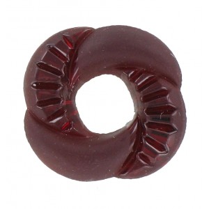 Twisted ring ruby 23 mm