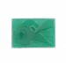 Rectangular cabochon with embossed shiny and matt art deco pattern, chrysolite 30x20 mm