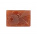 Rectangular cabochon with embossed shiny and matt art deco pattern, cornelian 30x20 mm