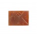 Rectangular cabochon with embossed shiny and matt art deco pattern, cornelian 25x18 mm