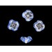 Two tone flower bead, crystal sapphire 15 mm