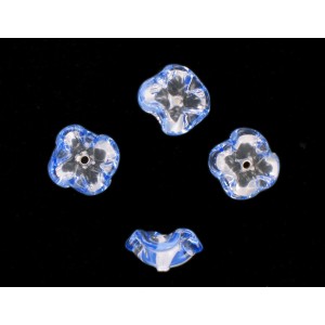 Two tone flower bead, crystal sapphire 15 mm