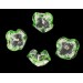 Two tone flower bead, crystal emerald 18 mm