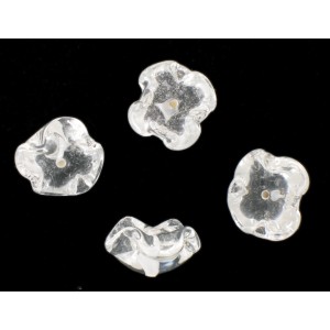 Two tone flower bead, crystal 18 mm